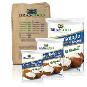 COCO RALADO DESIDRATADO INTEGRAL EM FLOCOS SEM AÇÚCAR